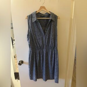 Alfani Heathered Gray Sleeveless Midi Dress